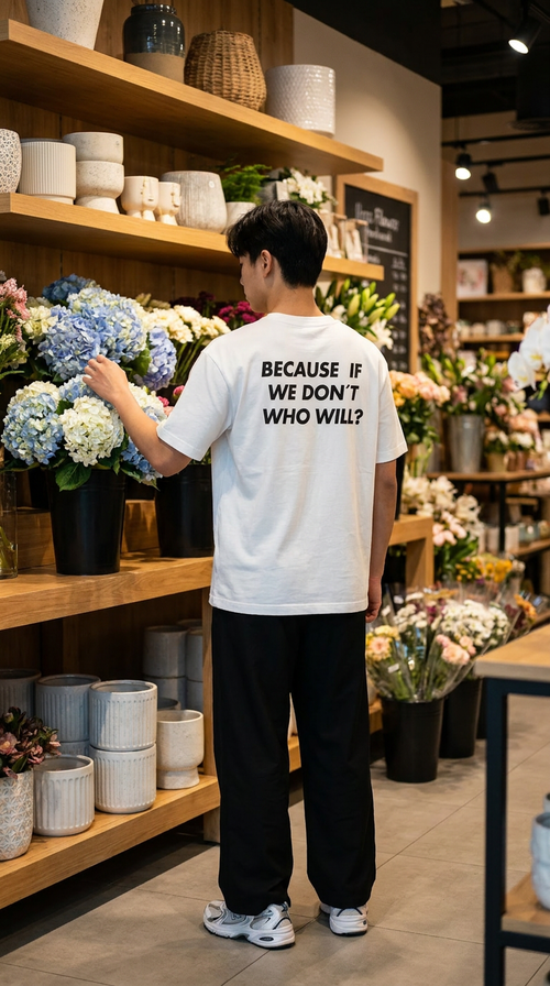 Because If We Don´t Who Will WHITE - Unisex Organic Cotton