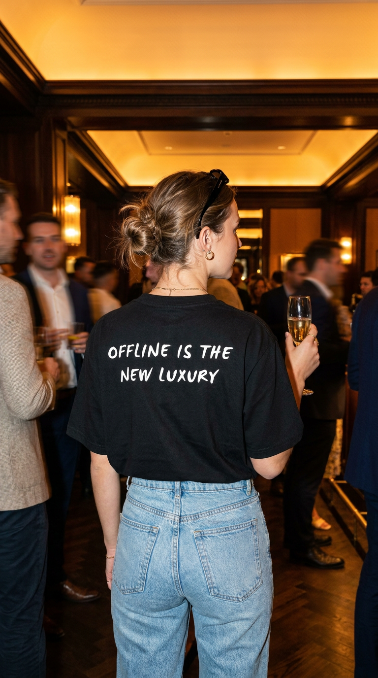 Offline Is The New Luxury BLACK - Unisex Organic Cotton