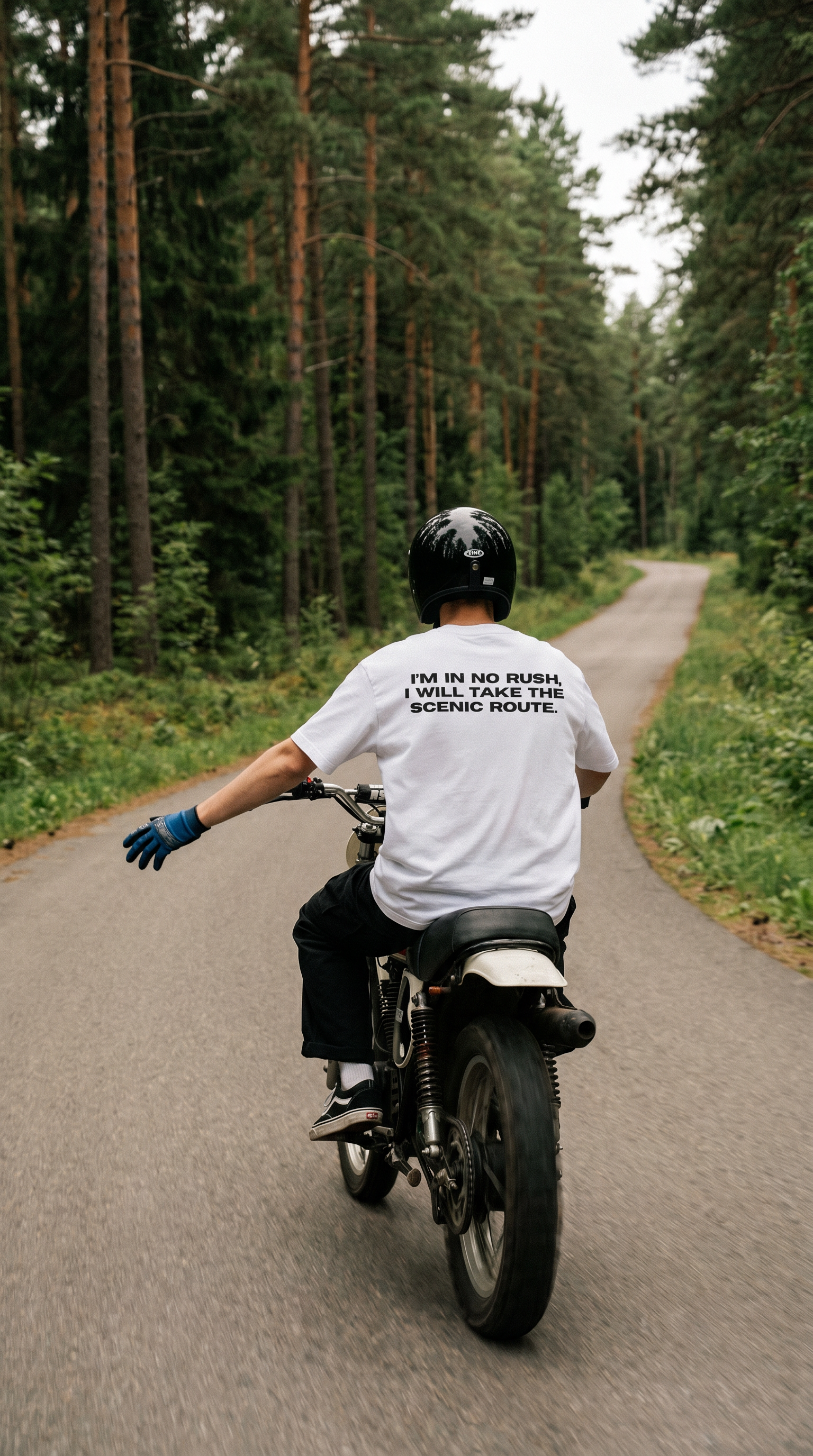 No Rush WHITE T-shirt - Unisex Organic Cotton