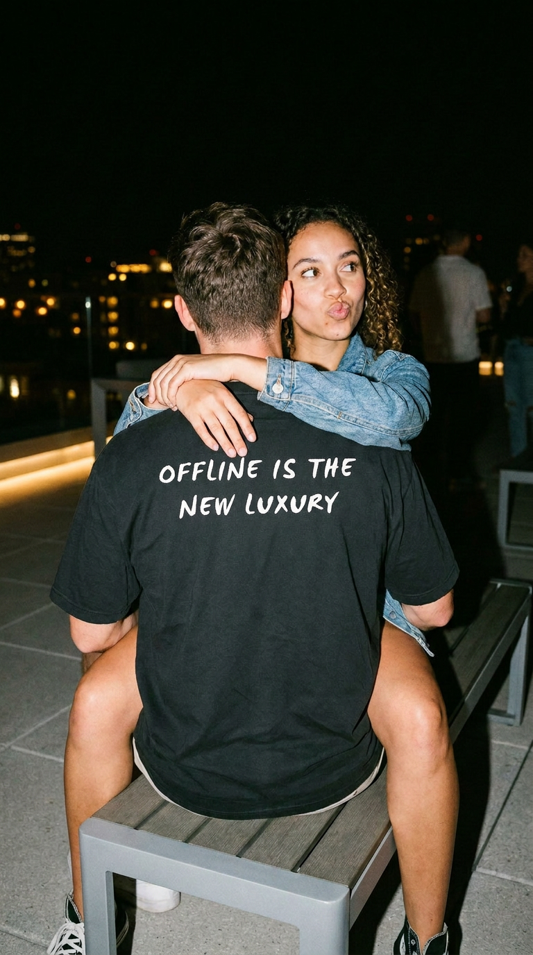 Offline Is The New Luxury BLACK - Unisex Organic Cotton